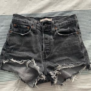 Levi’s Black Wedgie Fit Shorts - Size 24